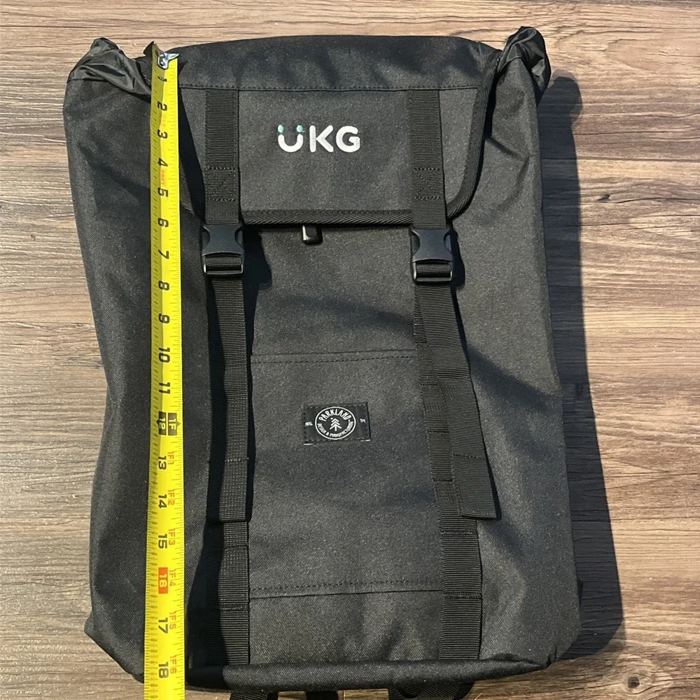 Parkland Backpack Book Bag Hiking Camping Large Drawstring‎ Buckles Black
